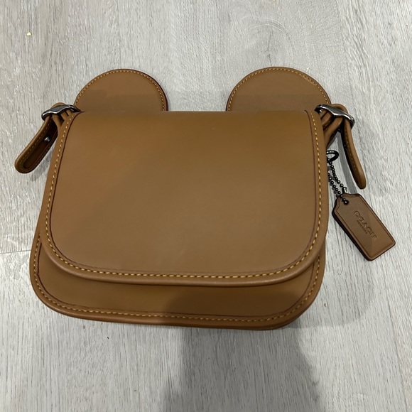 NEW | Authentic Coach X Mickey Mouse Purse | Satchel | Brown Leather | Rare - Picture 2 of 8
